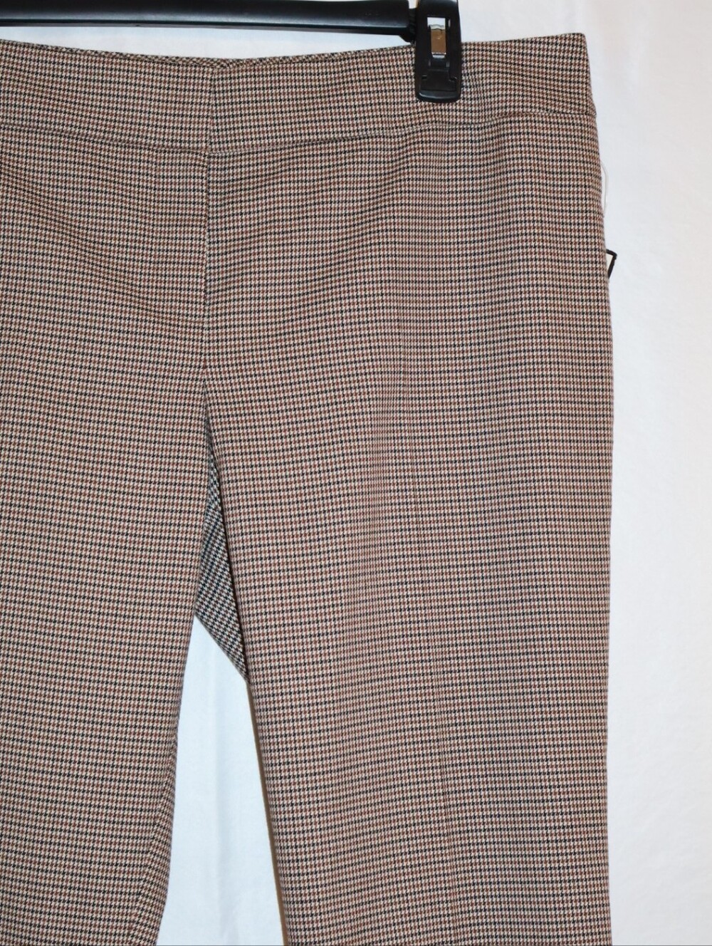 Nine West Brown Mini Houndstooth Dress Trousers- Nostalgia Tan Multi Colorway.